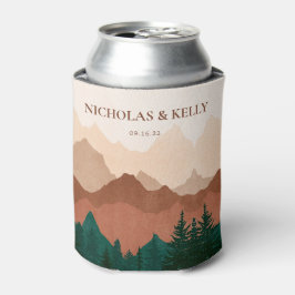 Herfst Mountain Forest Wedding Favor Koelbox Blikjeskoeler