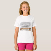 Herfst Mountain Lake Landschap Vredige Waterverf T-shirt (Voorkant volledig)