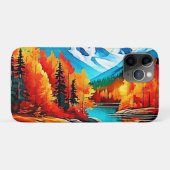 Herfst Mountain Lake Scene Case-Mate iPhone Case (Achterkant (horizontaal))