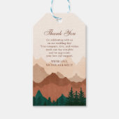 Herfst Mountain Terracotta Forest Wedding Gift Lab Cadeaulabel (Voorkant)