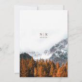 Herfst Mountain Terracotta Forest Wedding Invitati Kaart (Achterkant)