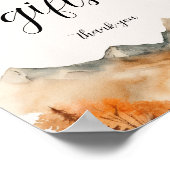 Herfst Mountain trouwkaarten en cadeaus teken Poster (Hoek)