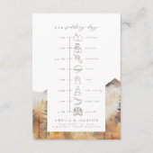 Herfst Mountain Trouwtijdlijn Orde der Evenementen Informatiekaartje (Voorkant)