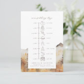 Herfst Mountain Trouwtijdlijn Orde der Evenementen Informatiekaartje (Staand voorkant)