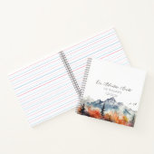Herfst Mountain Waterverf bruiloft gast Notitieboek (Binnen)