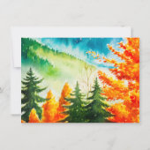 Herfst Mountain Wedding Bewaar de datum met foto Save The Date (Achterkant)