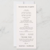 Herfst Mountain Wedding Programma (Achterkant)