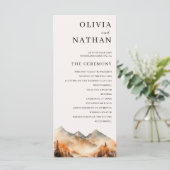 Herfst Mountain Wedding Programma (Staand voorkant)