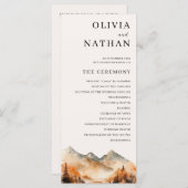 Herfst Mountain Wedding Programma (Voorkant / Achterkant)