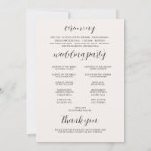 Herfst Mountain Wedding Programma Ceremonie (Achterkant)