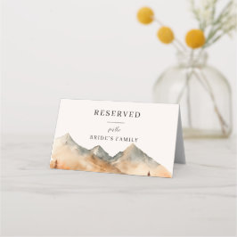 Herfst Mountain Wedding Reserved Seat Sign Plaatskaartje