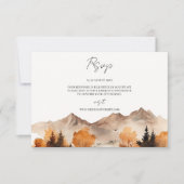 Herfst Mountain Wedding RSVP Kaart (Voorkant)