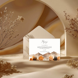 Herfst Mountain Wedding RSVP Kaart