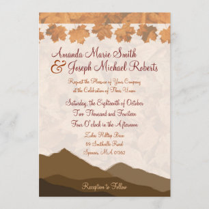 Herfst Mountain Wedding Uitnodiging