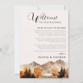 Herfst Mountain Wedding Weekend Route Kaart (Voorkant)