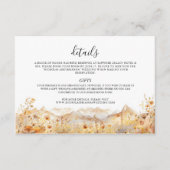 Herfst Mountain Wildflower Terracotta rustieke bru Informatiekaartje (Voorkant)