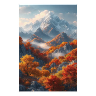 Herfst Mountains Foto Afdruk