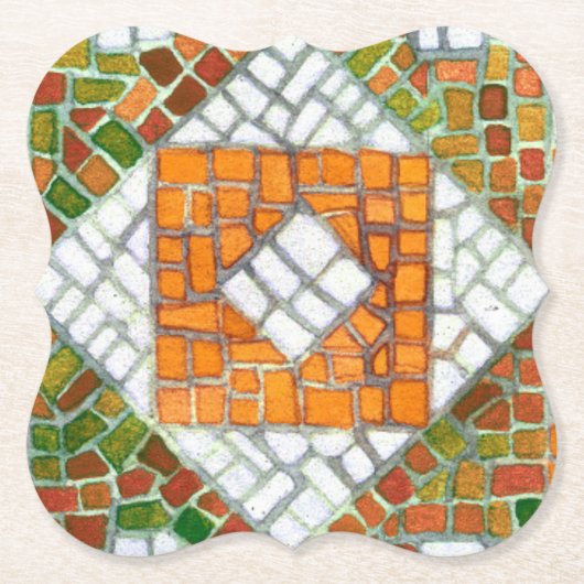 HERFST MOZAÏEK beugel papier Onderzetters (Voorkant)