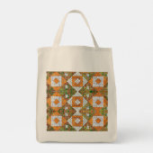 HERFST MOZAÏEK Kruidenier Canvas tas (Achterkant)