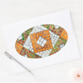 HERFST MOZAÏEK Ovale Stickers (Envelop)