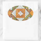 HERFST MOZAÏEK Ovale Stickers (Tas)
