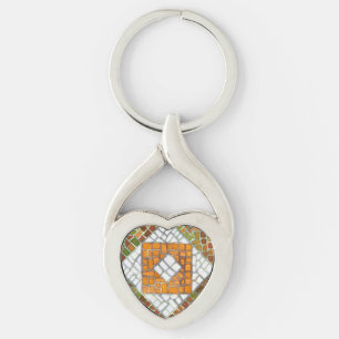 HERFST MOZAÏEK Twisted Heart Keychain