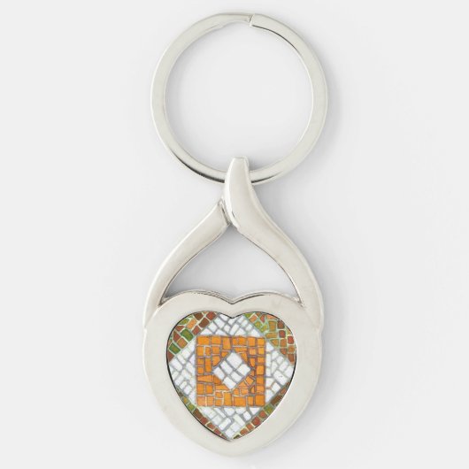 HERFST MOZAÏEK Twisted Heart Keychain (Voorkant)