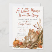 Herfst Muis Baby Shower Kaart (Voorkant)