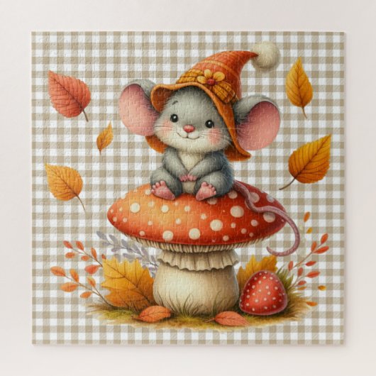 Herfst Muis Puzzel (Verticaal)