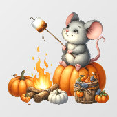 Herfst Muis Raam Sticker (Vel)