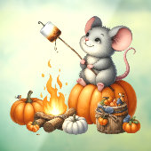 Herfst Muis Raam Sticker (Vel 3)