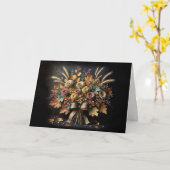 Herfst Mum Verjaardagsboeket Kaart (Gele Bloem)
