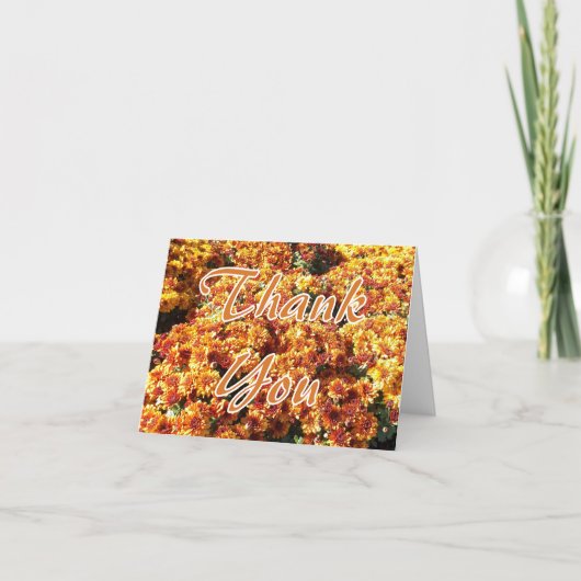 Herfst Mums Bedankkaart (Voorkant)