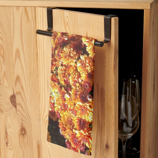 Herfst Mums Theedoek (Derde Gevouwen)