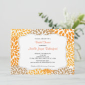 Herfst Mums Weddenschap Bridal of Baby shower nodi Kaart (Staand voorkant)