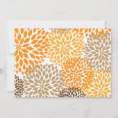 Herfst Mums Weddenschap Bridal of Baby shower nodi Kaart (Achterkant)