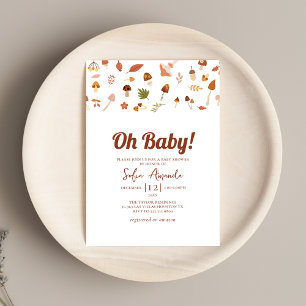 Herfst Mushroom Baby shower Kaart