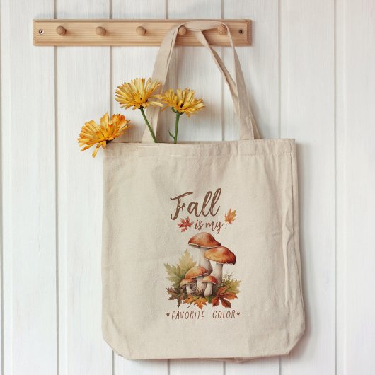 Herfst Mushroom Quote Tote Bag