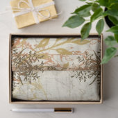 Herfst Mustard Oranje Ephemera Script Decoupage Ar Tissuepapier (Geschenk)