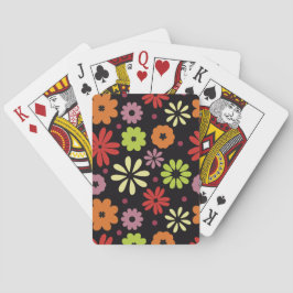 Herfst Naadloos Bloemmotief Pokerkaarten