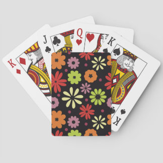 Herfst Naadloos Bloemmotief Pokerkaarten