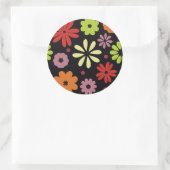 Herfst Naadloos Bloemmotief Ronde Sticker (Tas)
