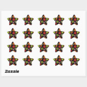 Herfst Naadloos Bloemmotief Ster Sticker (Vel)