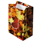 Herfst, naaldbladeren, herfstkleuren medium cadeauzakje (Voorkant Gekanteld)