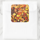 Herfst, naaldbladeren, herfstkleuren vierkante sticker (Tas)