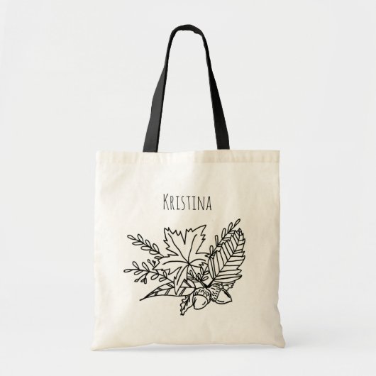 Herfst Naam Tote Bag (Voorkant)