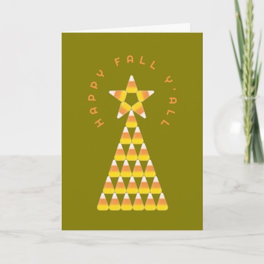 Herfst naar Christmas Folded Kaart – Candy Corn Tr (Voorkant)