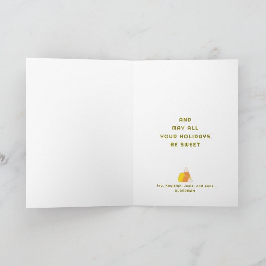 Herfst naar Christmas Folded Kaart – Candy Corn Tr (Binnen)