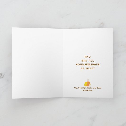 Herfst naar Christmas Folded Kaart – Candy Corn Tr (Binnen)