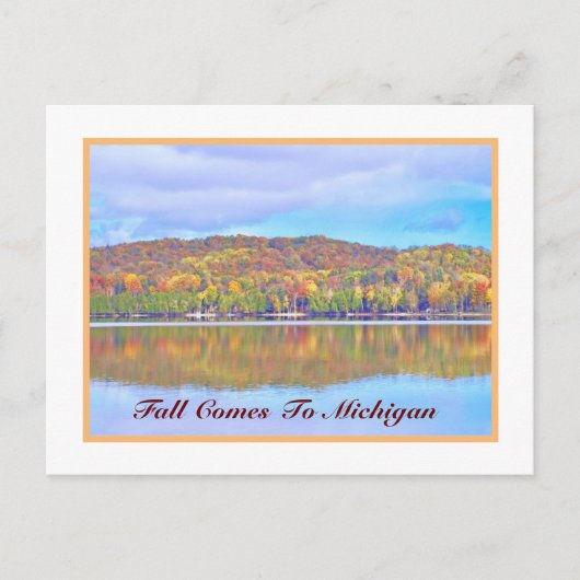HERFST NAAR MICHIGAN BRIEFKAART (Voorkant)